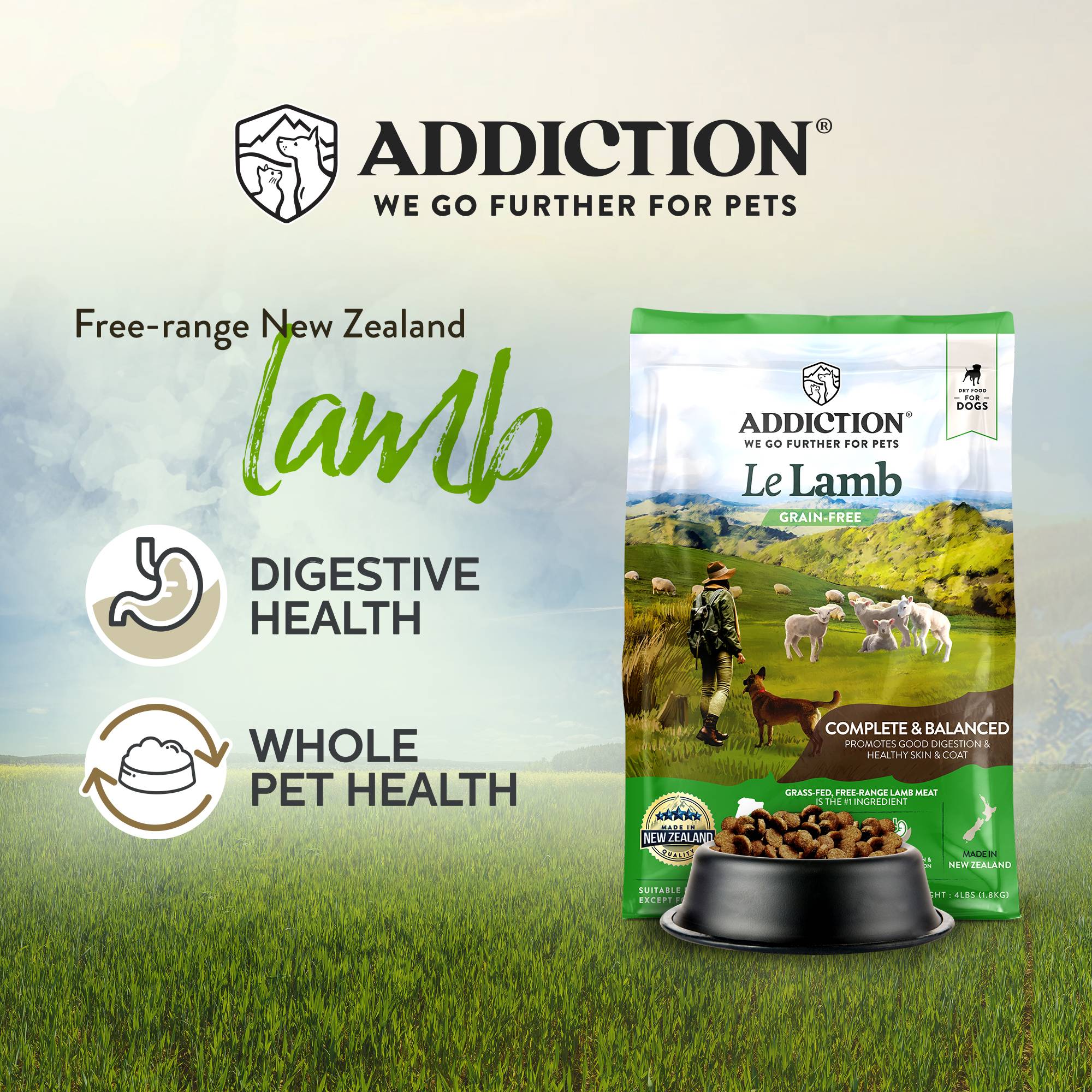 Addiction Le Lamb, Complete & Balanced, Digestive Health Dry Dog Food - Image 3