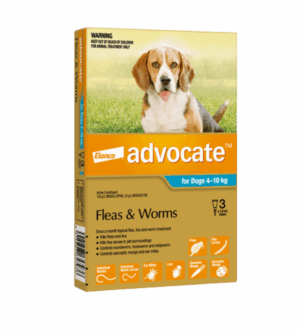 Advocate™ Flea & Worm Treatment for Dogs 4kg - 10kg, 3 Pack