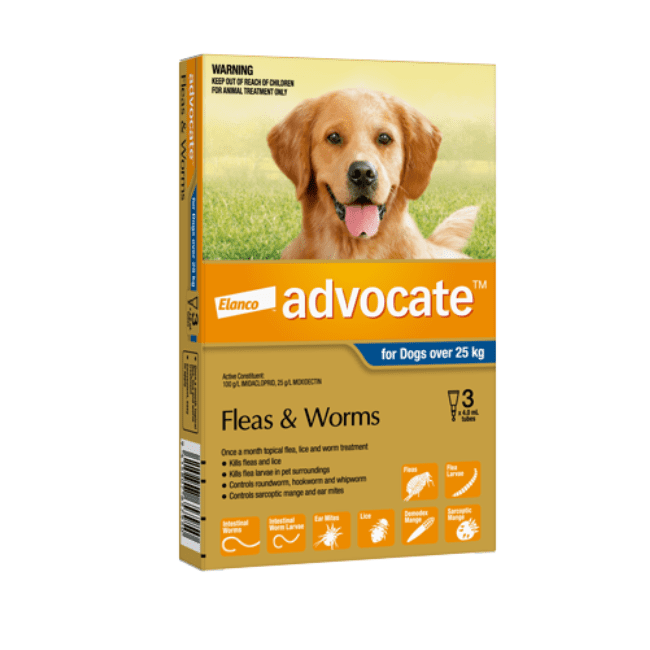 Advocate™ Flea & Worm Treatment for Dogs Over 25kg, 3 Pack