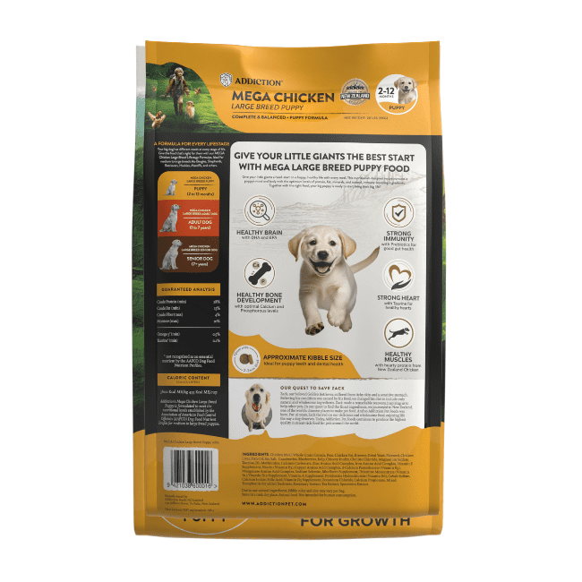 Addiction MEGA Chicken for Large Breed Puppy, Complete & Balanced, Dry Dog Food - Image 2