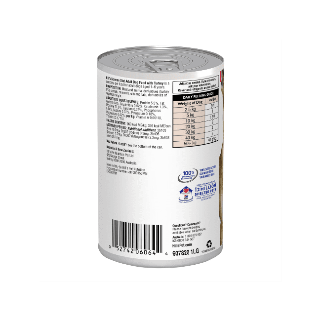 Hill's Science Diet Adult with Turkey Canned Wet Dog Food - Image 2