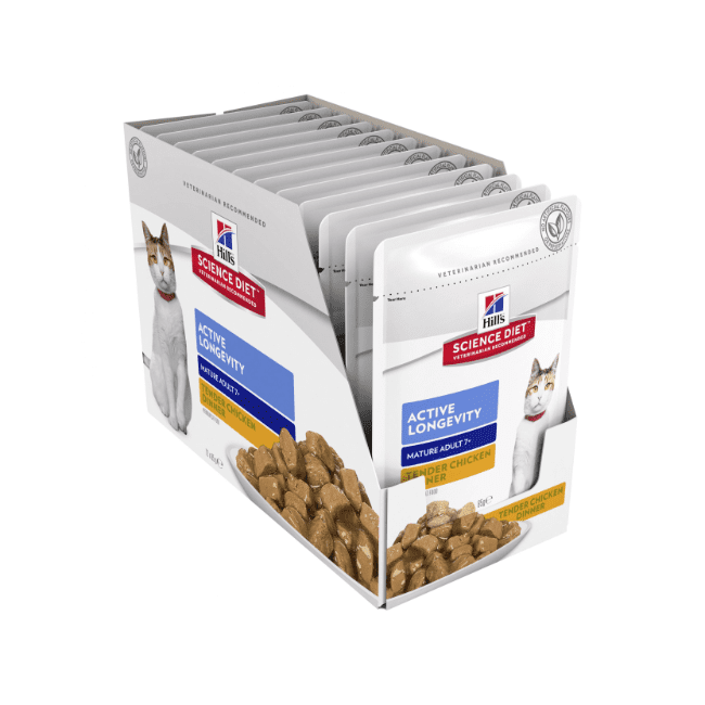 Hill's Science Diet Adult 7+ Chicken Tender Chunks in Gravy Wet Cat Food