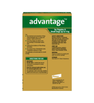 Advantage™ Flea Treatment for Puppies & Small Dogs Up to 4kg, 4 Pack