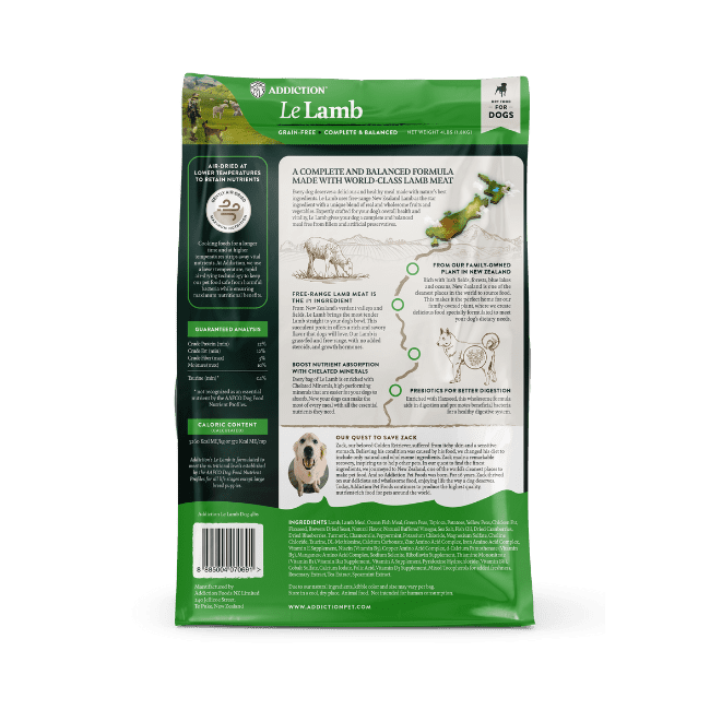 Addiction Le Lamb, Complete & Balanced, Digestive Health Dry Dog Food - Image 2