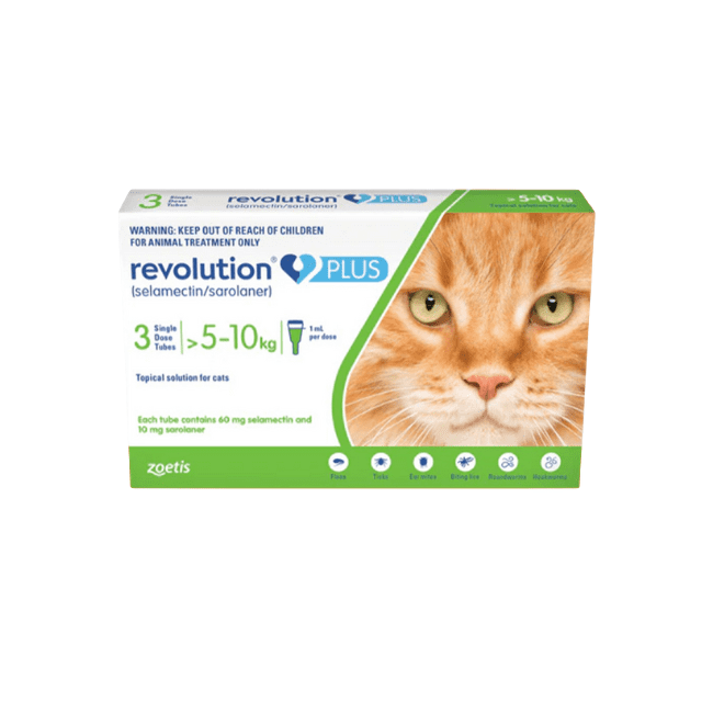 Revolution Plus Flea Treatment for Cats from 5kg - 10kg