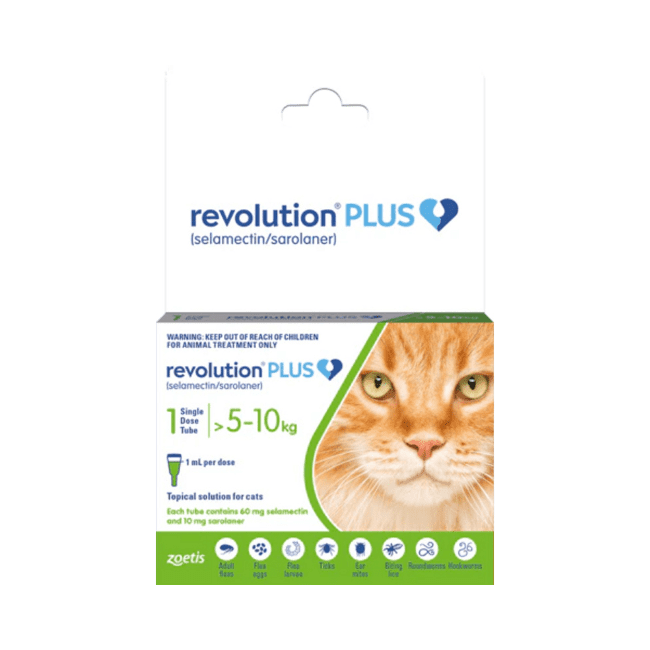 Revolution Plus Flea Treatment for Cats from 5kg - 10kg - Image 2