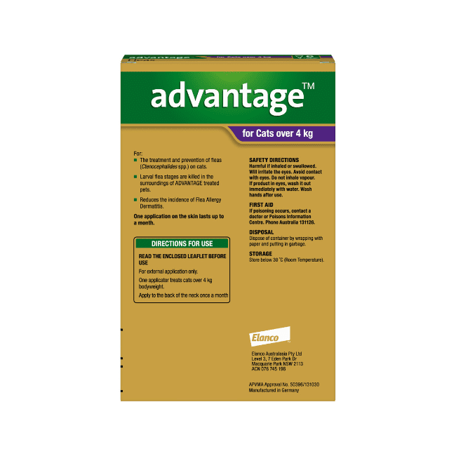 Advantage™ Fleas for Cats Over 4kg, 6 Pack - Image 2