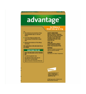 Advantage™ Fleas for Kittens & Small Cats Up to 4kg, 4 Pack
