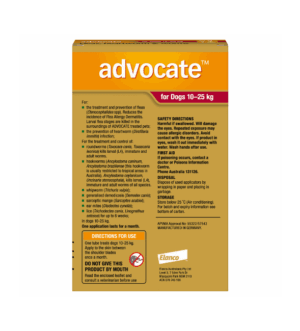 Advocate™ Flea & Worm Treatment for Dogs 10 - 25kg, 3 Pack
