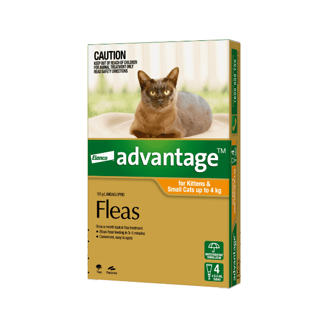Advantage™ Fleas for Kittens & Small Cats Up to 4kg, 4 Pack