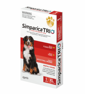 Simparica TRIO Flea Worming & Tick Treatment for Large Dogs from 40.1kg - 60kg