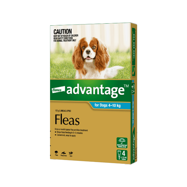 Advantage™ Flea Treatment for Dogs 4kg - 10kg, 4 Pack