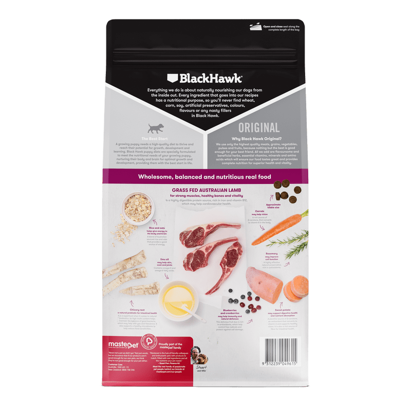 Black Hawk Puppy Medium Breed Lamb & Rice - Image 3